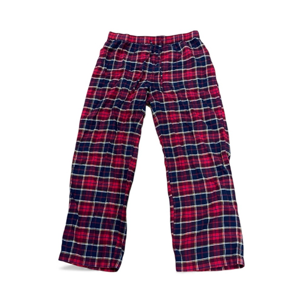 GAP Women's Red and Blue Plaid Flannel Pajama Pants